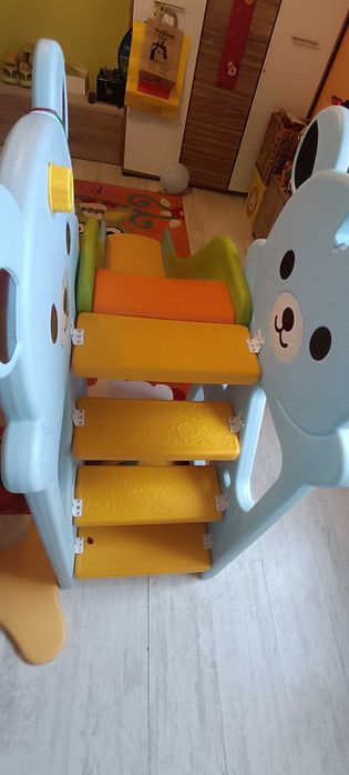 Детска пързалка с люлка Happy Bear