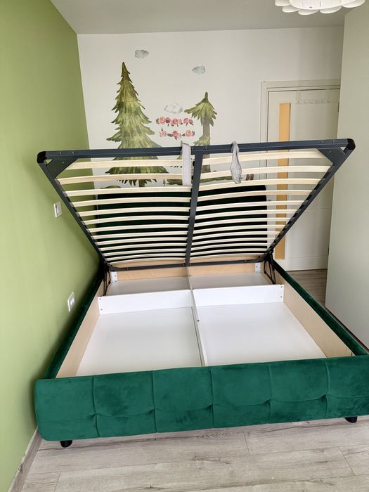 Pat matrimonial Ambianta pentru saltea 160x200, model Samba