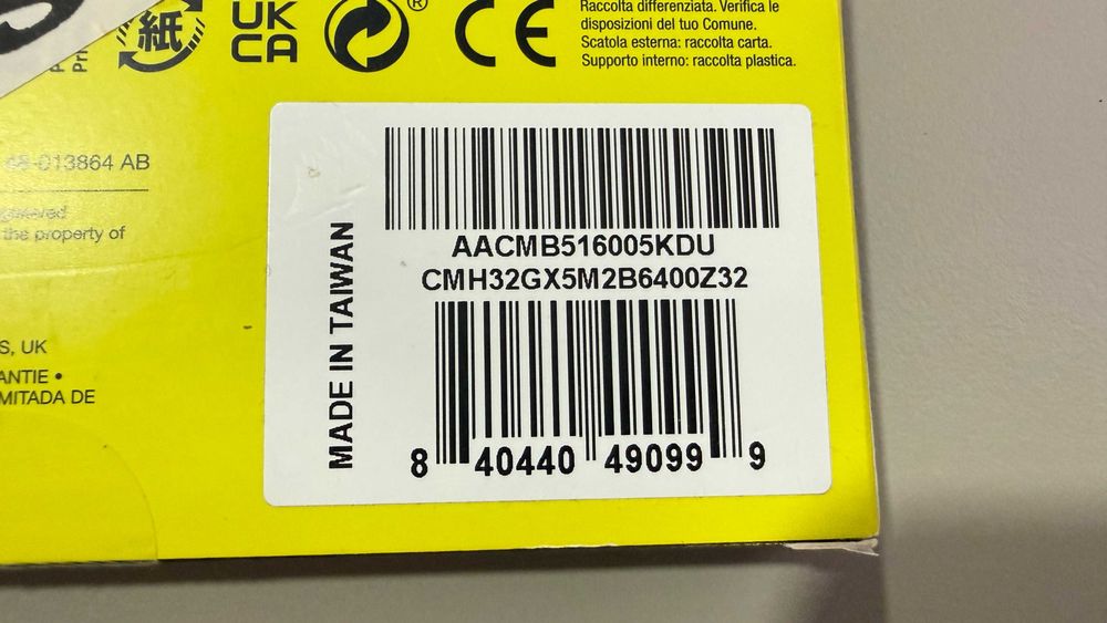 Corsair 32GB (2x16GB) 6400mhz cl32 1.4v RAM DDR5 cu factura
