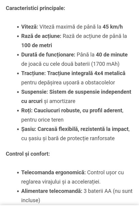 X monster masina cu telecomanda