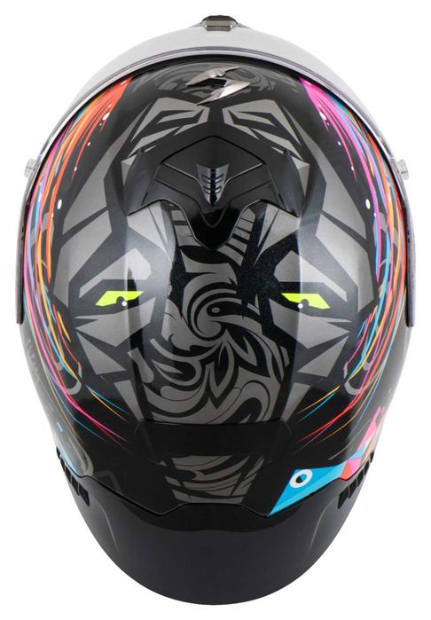 Мото каска Scorpion Exo EXO-R1 Evo II  SAVAGE Black-Blue-Pink,S55-56