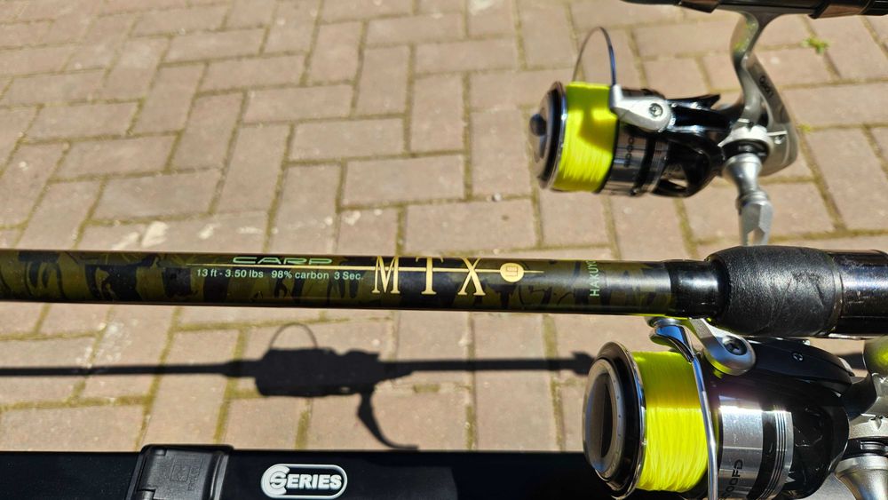 Set pescuit Crap 6x lansete Hakuyo MTX 9 3.9m 3.6m