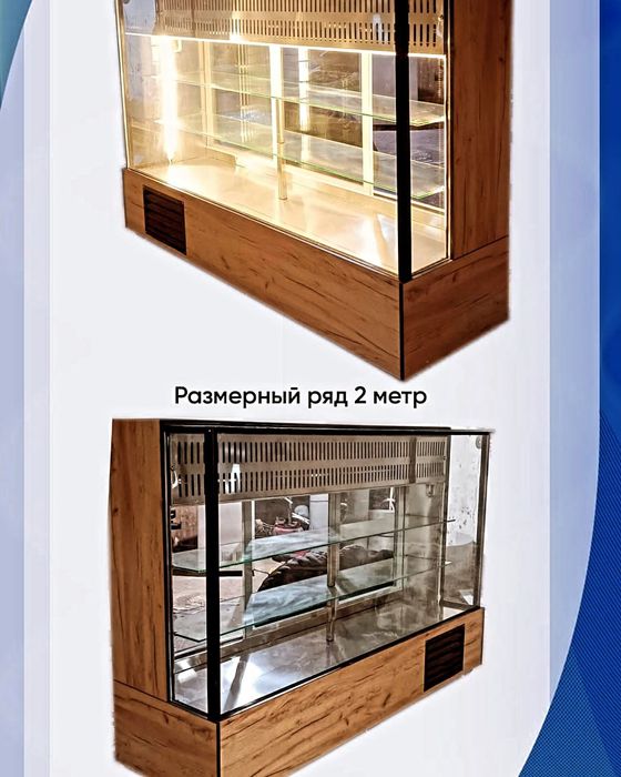 Vetrina xaladelnik shashlik va tort maxsulotlari uchun