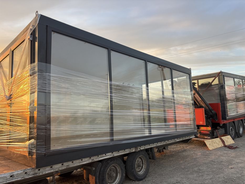 Container modular 2.7m latime cu 6m lungime se afla pe stoc nu necesita avans cu plata la livrare
