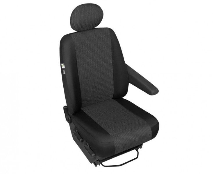 Husa scaun auto sofer Ares Trafic pentru Citroen Jumpy, Fiat Scudo, Ford Transit, Mercedes Vito, Opel Vivaro, Vw T6, cu decupaj cotiera pe partea