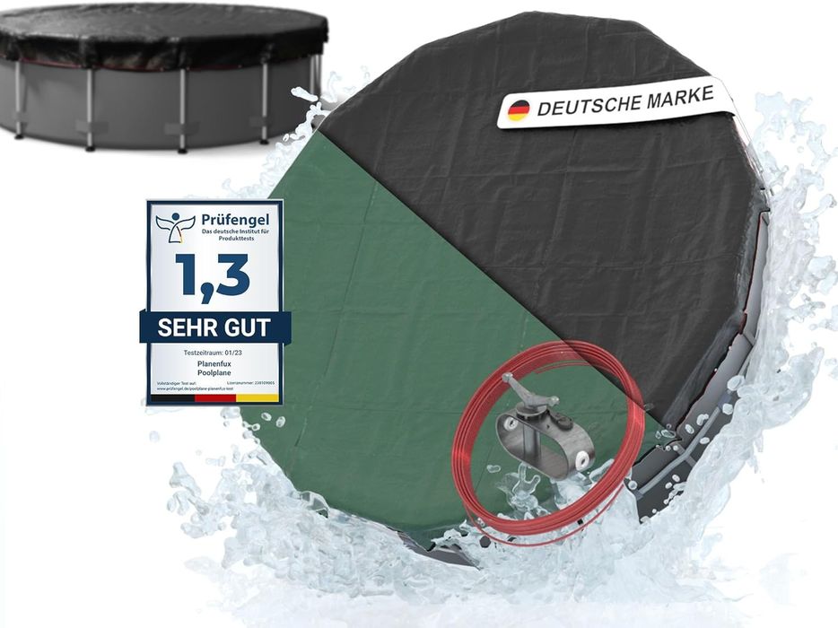 2в1 Покривало за басейн Planenfux 200g/m², Ф 520см за басейни 420-460см