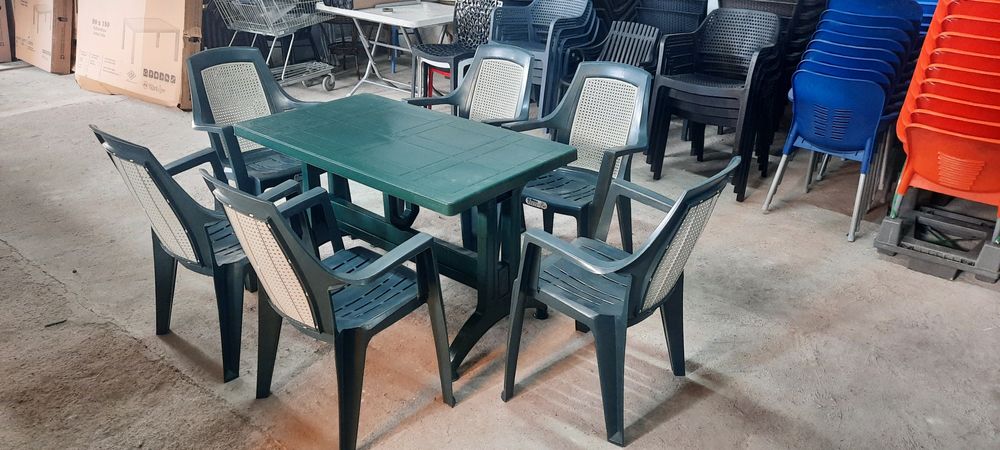 НАЙ НИСКИ ЦЕНИ-РАЗПРОДАЖБА-Маса 70/120см с 6 стола