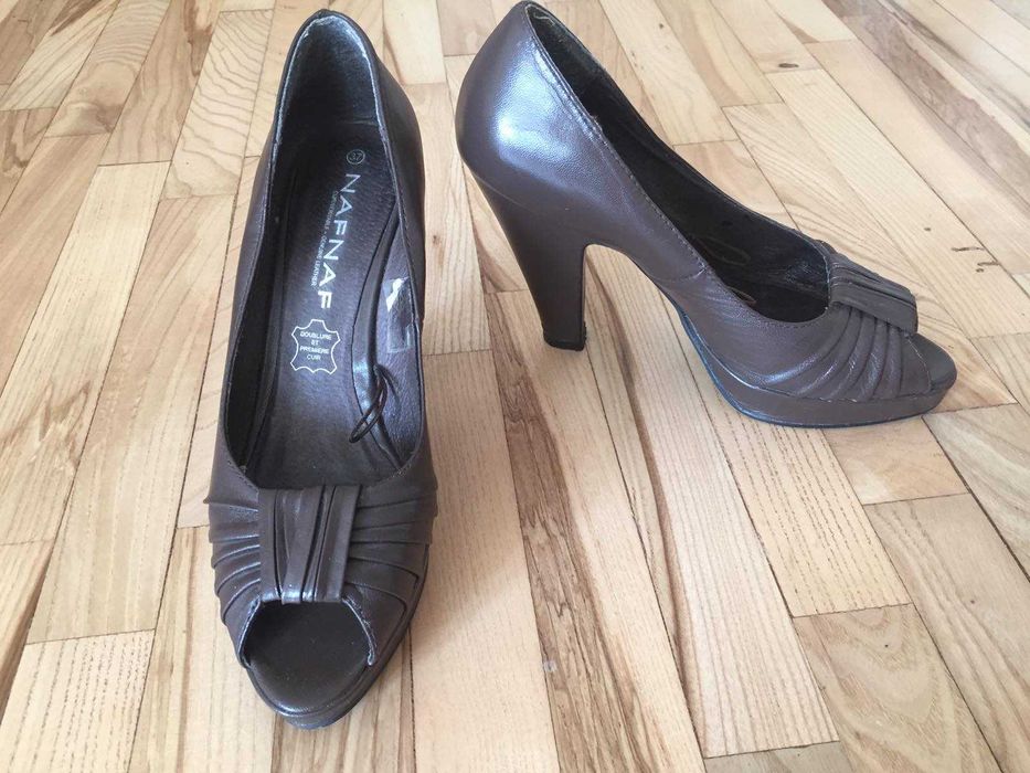 Дамски Kафяви Кожени Обувки 37ми номер