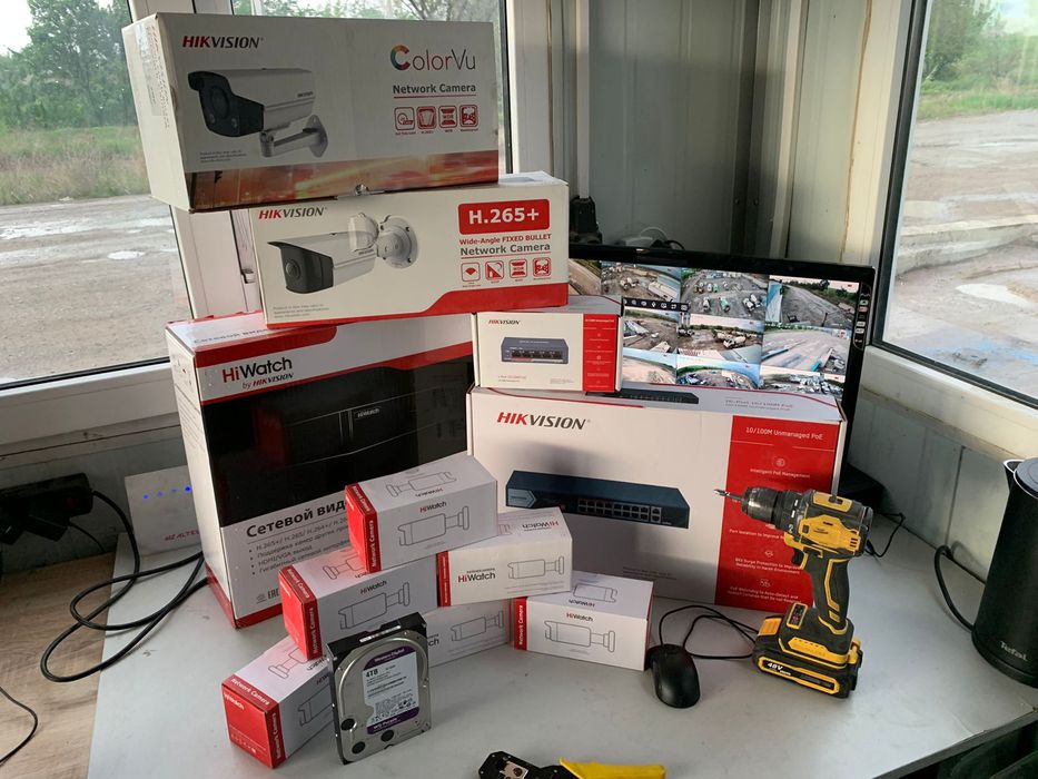 Установка видеонаблюдение 5000тг