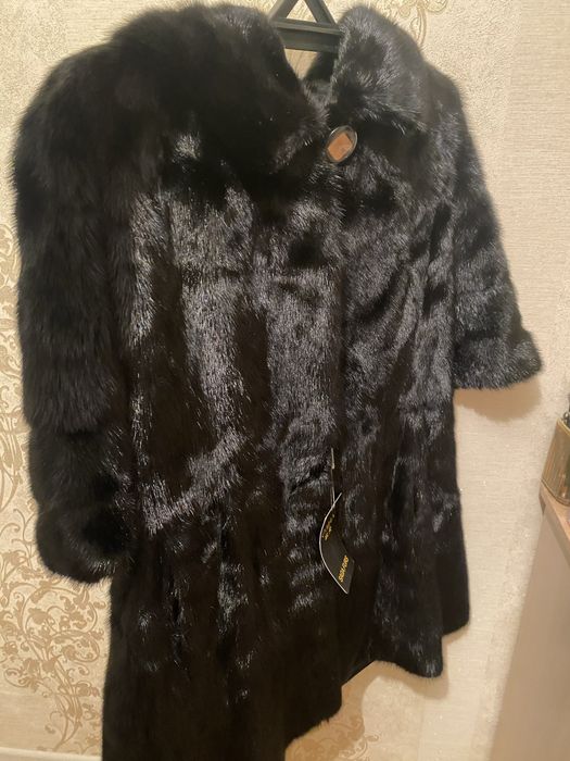Норковая шуба с капюшоном