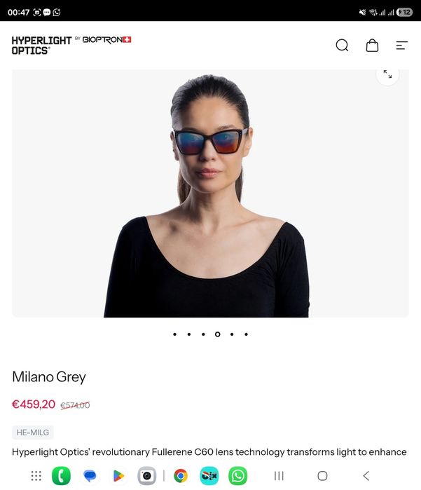 Ochelari Zepter Bioptron Tesla Hyperlight Milano HE-MILG (Noi)