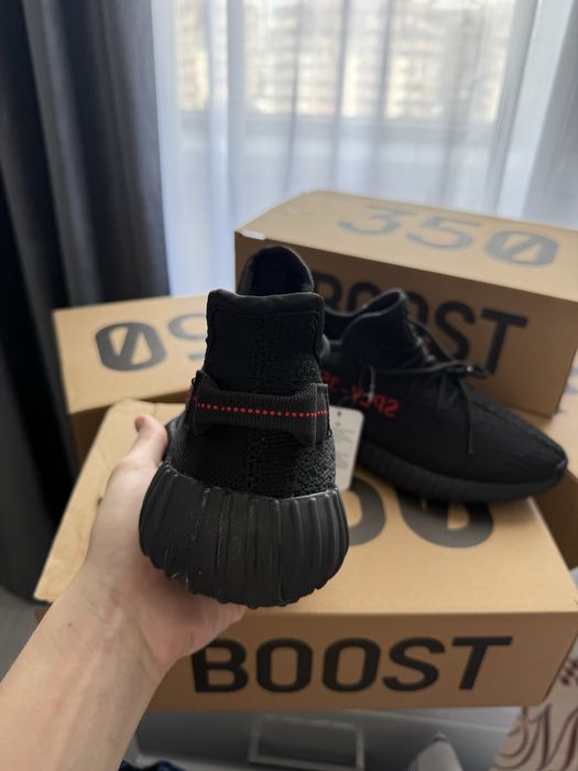 Adidasi Yeezy 350 v2 Black Red / Premium / OFERTA