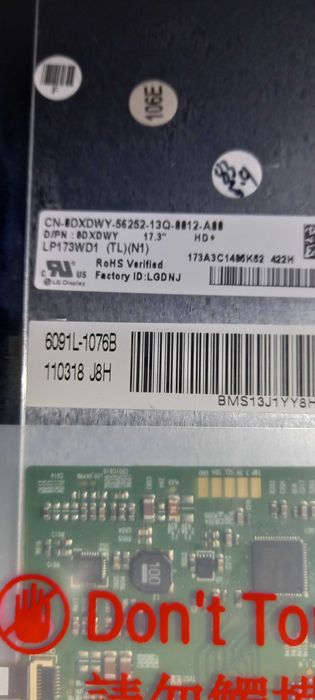 display LCD 17.3 1600x900 40 pini