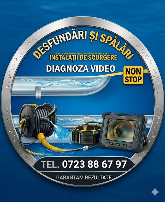 Desfundare Spalare Igienizare Canalizare coloane teava sifon wc retea blocaj Constanta Eforie Cumpana Agigea Techirghiol Murfatlar Corbu Lumina