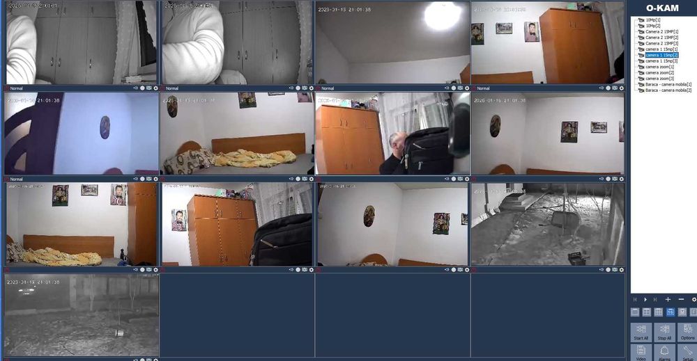 Camera de supraveghere tripla + zoom optic