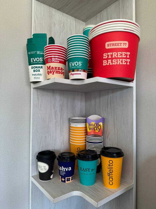 Стаканы , одноразовые бумажные