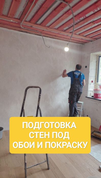 Поклейка обоев шпаклевка