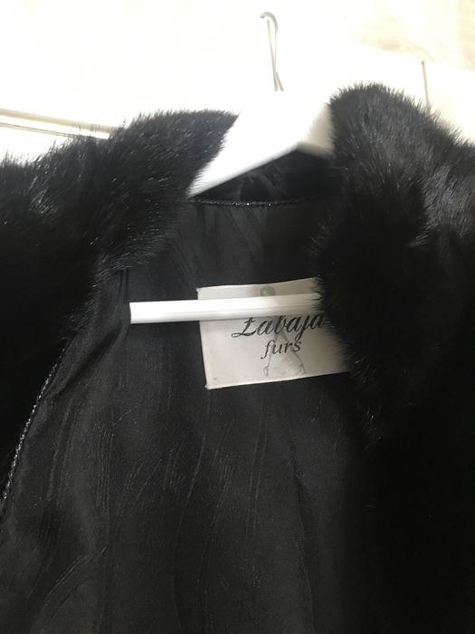 Норковая шуба черный брилиант.