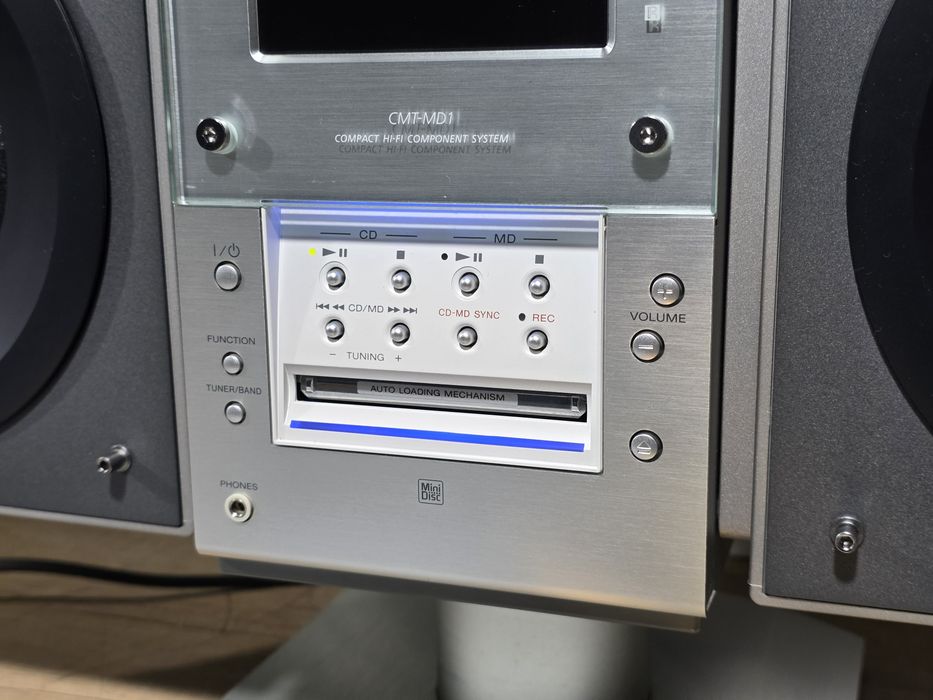 Sistem audio SONY CMT-MD1, combina premium, mini disc, cd-player,  radio, boxe amplificator, telecomanda