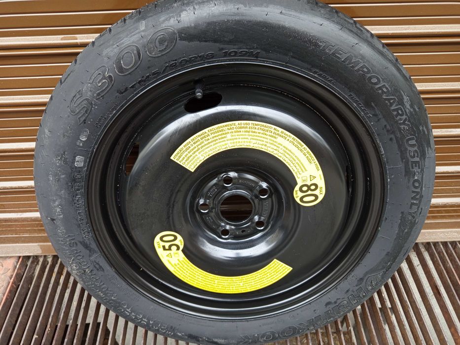 резервна гума патерица Фолксваген Шкода Ауди 16, 17, 18 ц. 5х112, крик