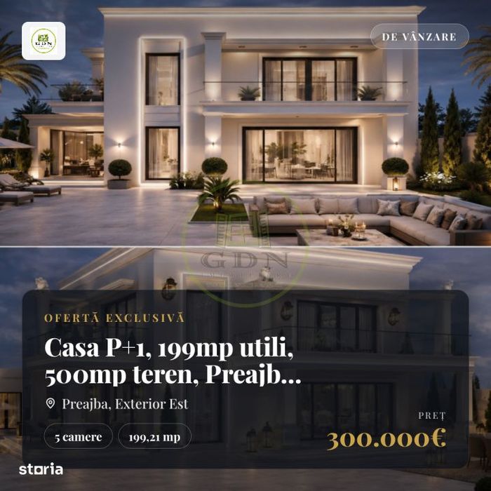 Casa P+1, 199mp utili, 500mp teren, Preajba, zona Selgros