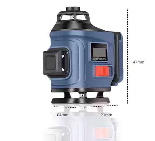 4D ЛАЗЕРЕН НИВЕЛИР с 16 линии и зелен лазер. Лазерен с дисплей - 2бат.