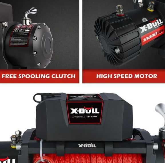 Troliu Excalibur Winch 13500lbs (12V cablu sintetic 25m NOU,Factura