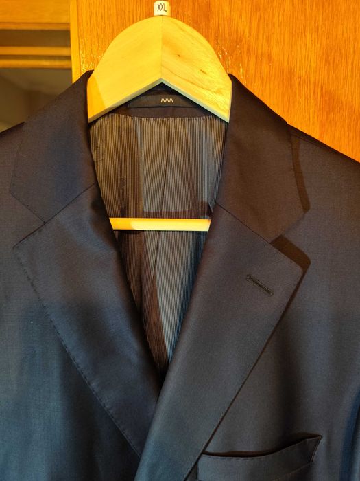 Sacou blazer de lux 54 XXL Eduard Dressler lana REDA super 150' navy