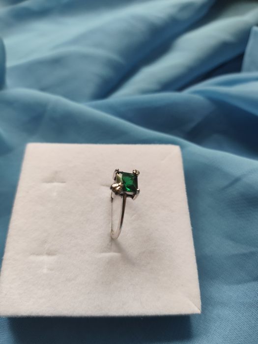 Сребърен пръстен с калинка регулируем