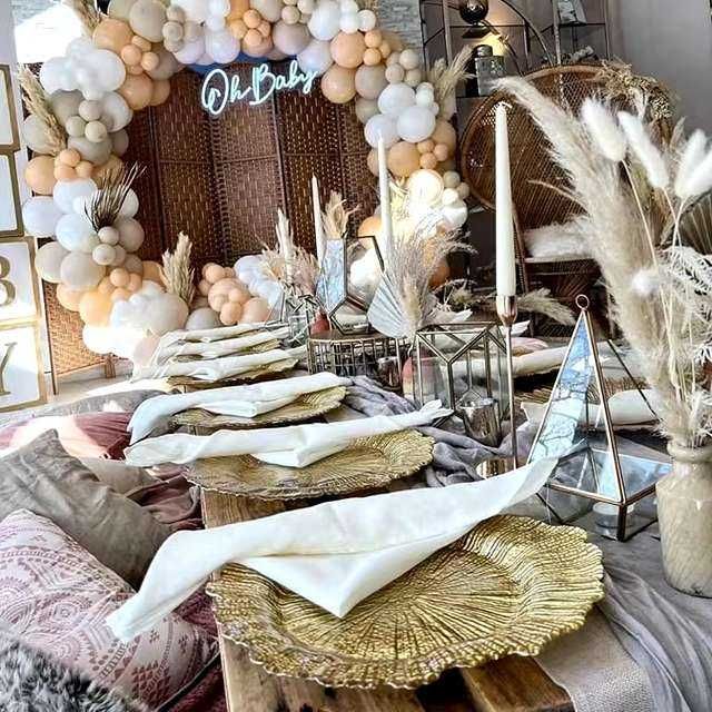 Farfurie suport din PP deosebita, platou decor, aurie, evenimente,32cm