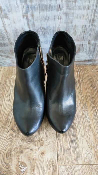 Botine platforma toc piele Mango