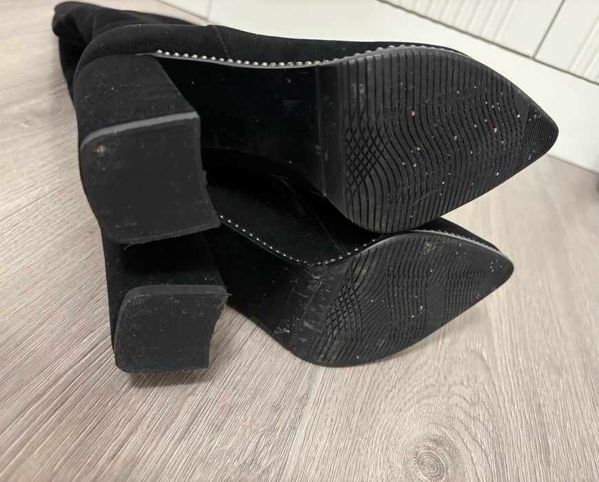 Сапоги зимние замшевые