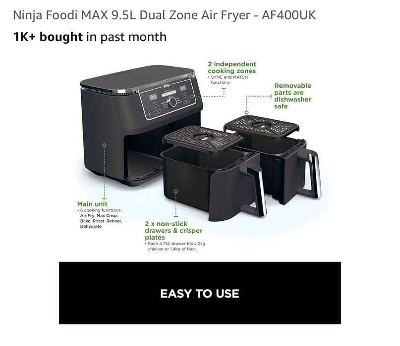 Ninja Air Fryer Dual