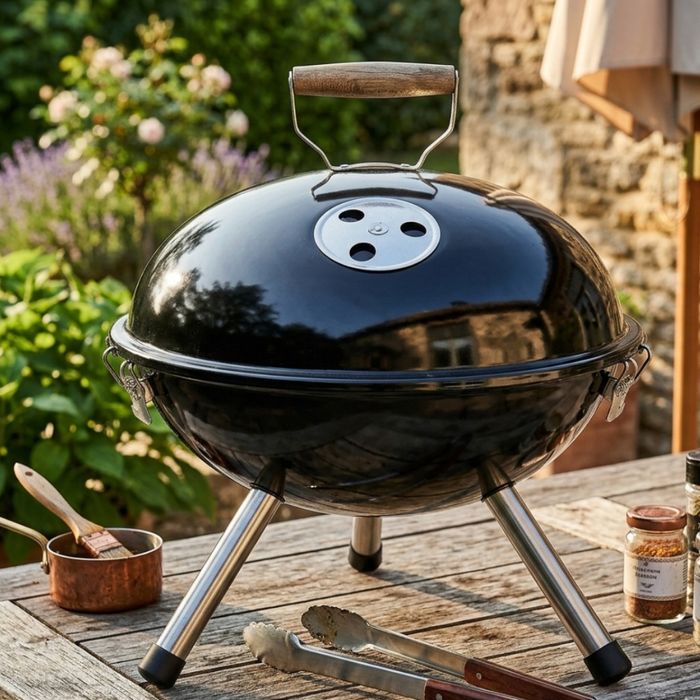 Технически характеристики на Туристическо барбекю на въглища с кълбовидна форма 37.5 x 45.5 см – компактно и преносимо за градина и къмпинг
Основни те