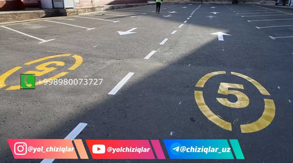 Дорожной разметки низкие цены, yo'l chiziqlar chizish
