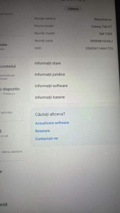 Galaxy tab A7, sim, stare perfecta