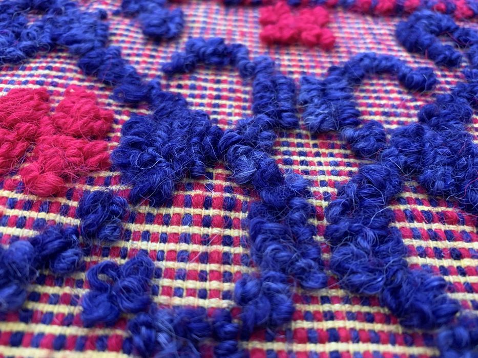 Macat din lana tesut manual la razboi