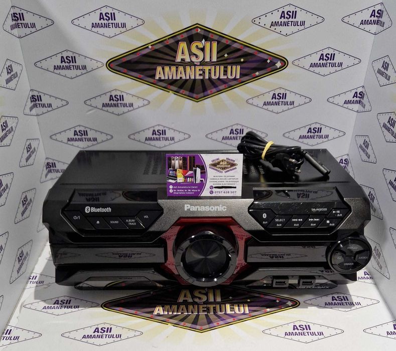 Asii Amanetului - Sistem audio Panasonic SA-AKX320 + Boxe Panasonic SB-AKX220/Bluetooth/USB/CD/Radio FM 450W RMS