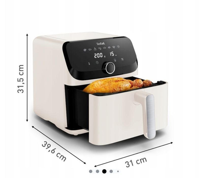 Friteuza cu aer cald Tefal EY855AE0, 7.5 litri, 2020 W, Bej