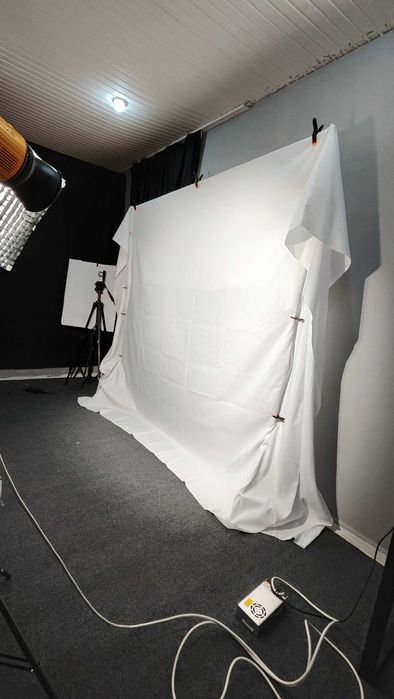 Аренда Белый Зеленый фон со штативом для фотосессий