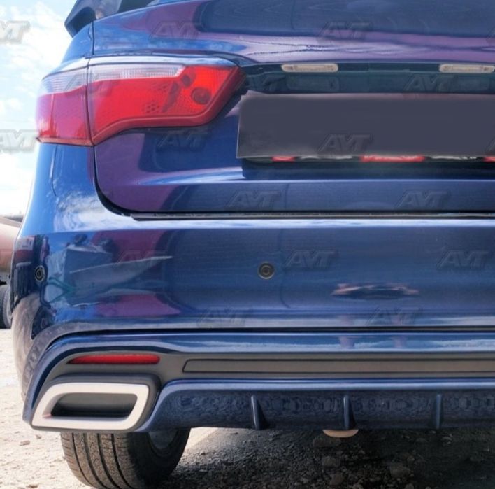 Диффузор,юбка киа рио 2013