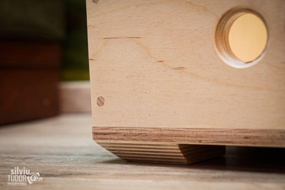 Ladita de VINILURI HANDMADE discuri pickup depozitare LP lemn VINIL