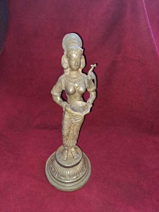 statueta bronz zeita deepalakshmi statueta lakshmi 43 cm 5 kg