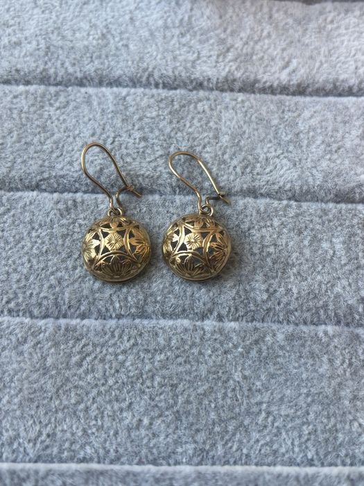 Златни абеци 4.29 гр 14к Стара Българска изработка