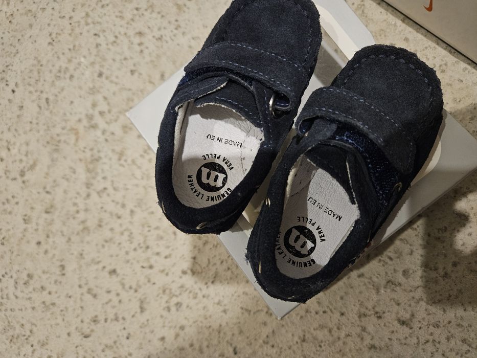 Mocasini din piele intoarsa bebelus, marime 19