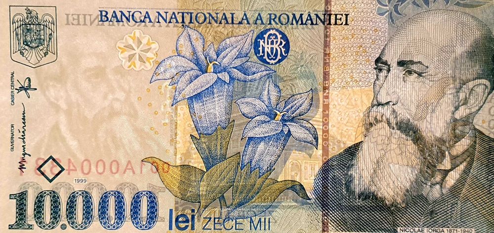 Bancnota 10000 LEI 1999 UNC necirculata serie 001A