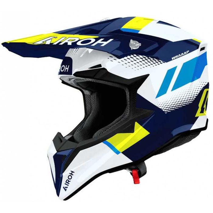 Мотокрос каска AIROH WRAAAP VISION Yellow/Blue Gloss Размер XS,S,M,L,XL,2XL