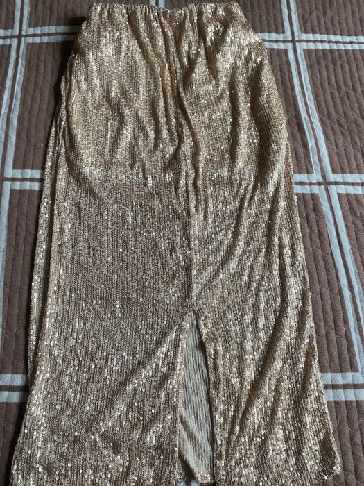 Продам золотистое платье двойка