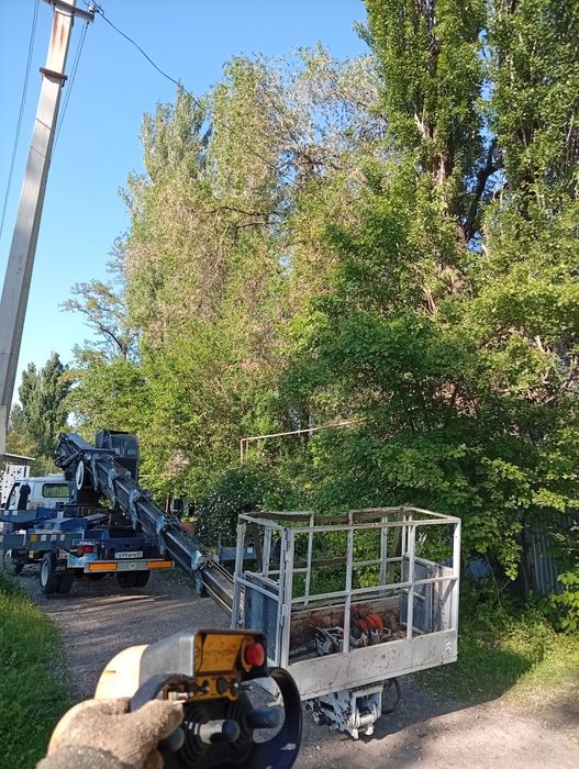 Услуги автовышки 24/7  спил деревьев