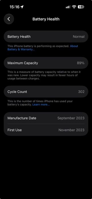 Iphone 15 128 GB, черен
